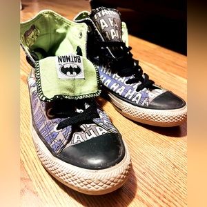 Rare Limited Edition Batman/Joker Chuck Taylors, Well Used, Great Condition